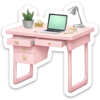 pastel pink desk sticker