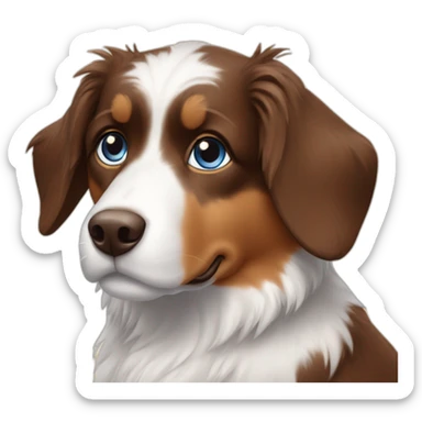 Berger australien brown tricolore blue eyes sticker
