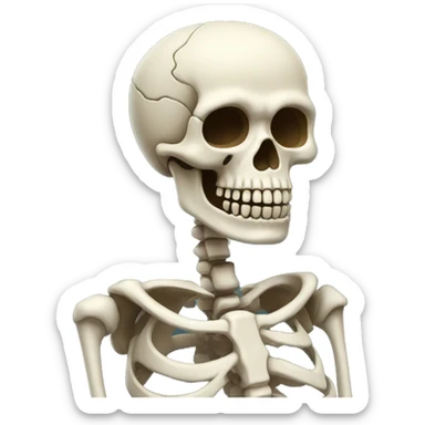 aparody of a skeleton sticker