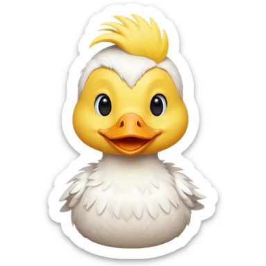 cute cartoon duck sticker