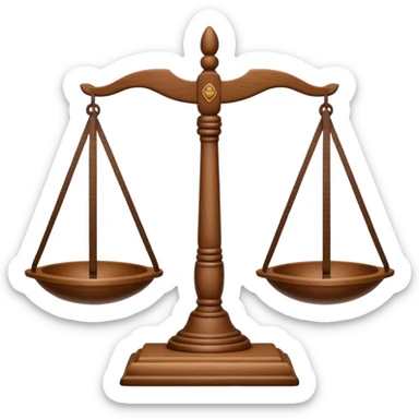 Make a scale in law school emoji symbol in color brown ⚖️ this one sticker