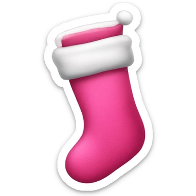 pink christmas stocking sticker