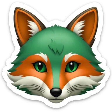 make 100 dollar bill with a fox head silhouette  sticker