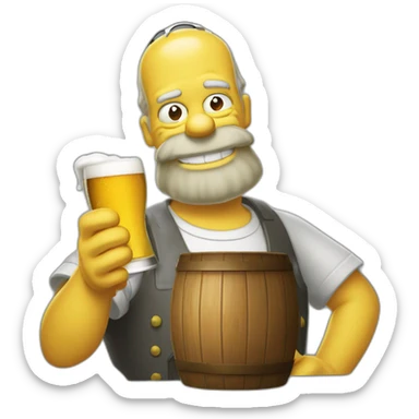 Homer sipson qui bois une bière sticker