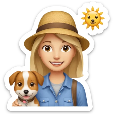 Dog Walker woman sticker