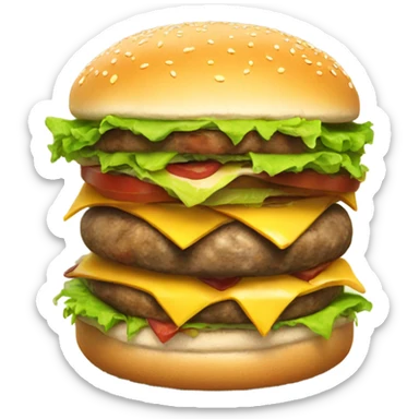 Stone eating a burger  sticker