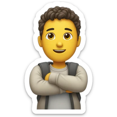 Me hugging the air sticker