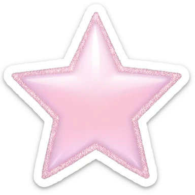 pale pink star sparkle sticker