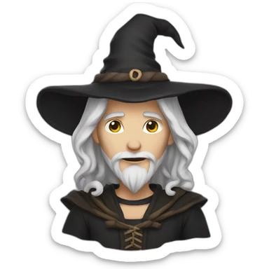 male pagan witch  sticker