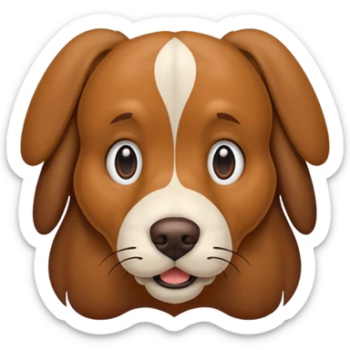 A big dog looking g forward sticker