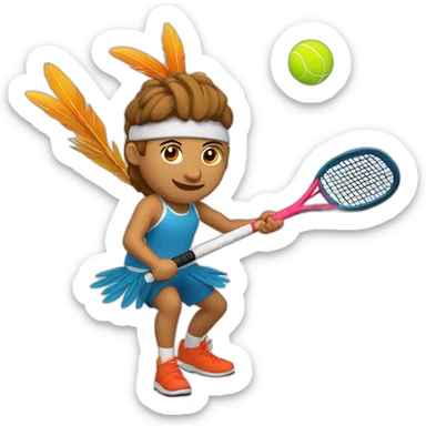 pala de padel plumas indio sticker