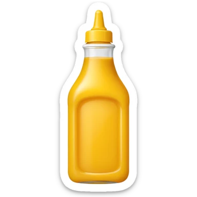 yellow sauce bottle  sticker