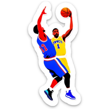basketball 1v1 where opponent falls for a hesitation move  sticker