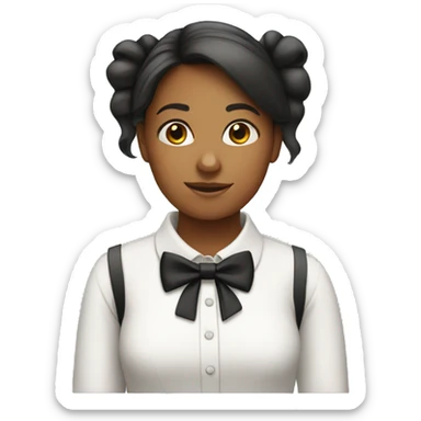 girl with Bow tie sticker