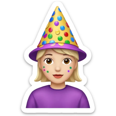 Happy Birthday Confetti Hat sticker