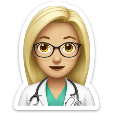 doctora rubia sticker