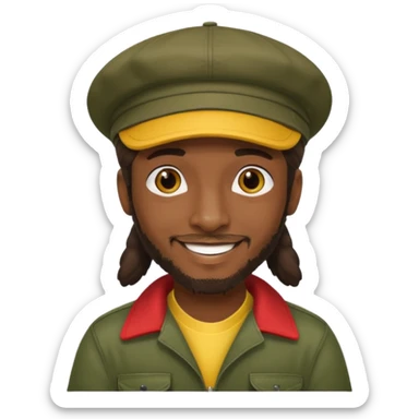 reggae dj casquette  sticker