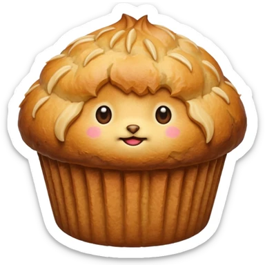 muffin without face emoji sticker