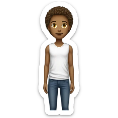 American teenage high schooler white sticker