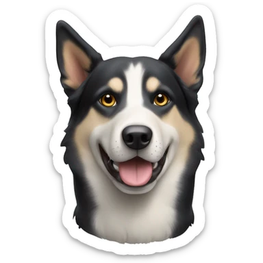 Beauceron and husky dog sticker