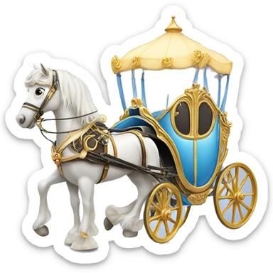 Cinderella Horse and carriage sticker