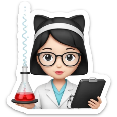 hello kitty science and black and white sticker