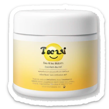 body moisturizer cream pot with label sticker