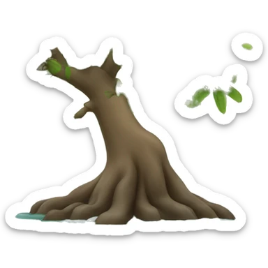 a mangrove tree that is waving enthusiastic sticker