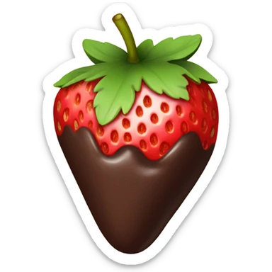 Chocolate dipped strawberry  sticker