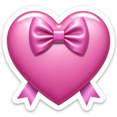 heart with a bow, kpop sticker