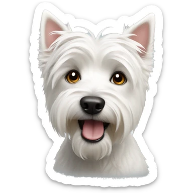 Westie dog sticker