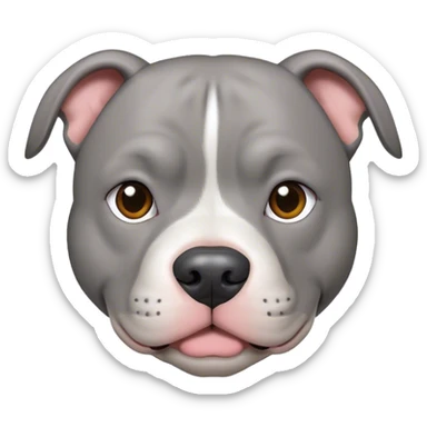 Solid Gray pitbull sticker