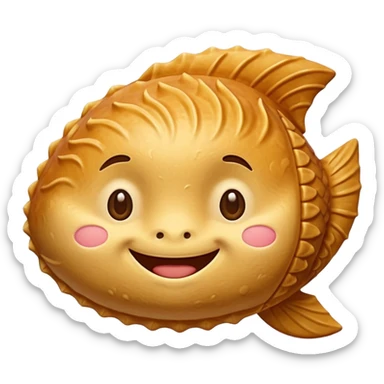 cute taiyaki shaped emoji sticker