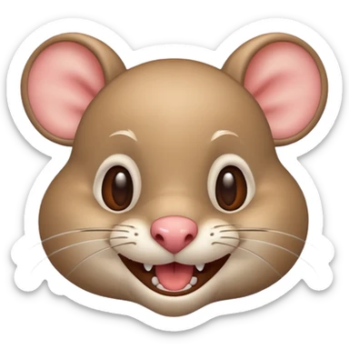 Rat smiling emoji sticker