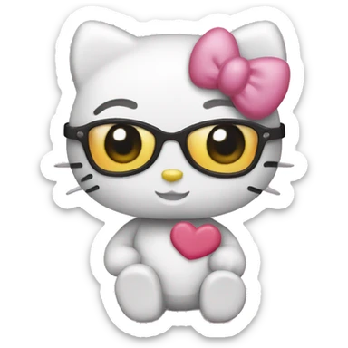 Hello kitty heart eyes sticker