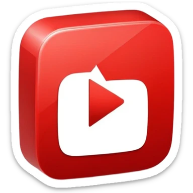 red youtube icon play button sticker