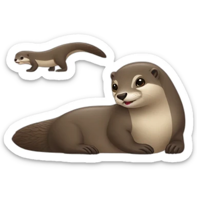 Loutre avec une queue de castor  sticker