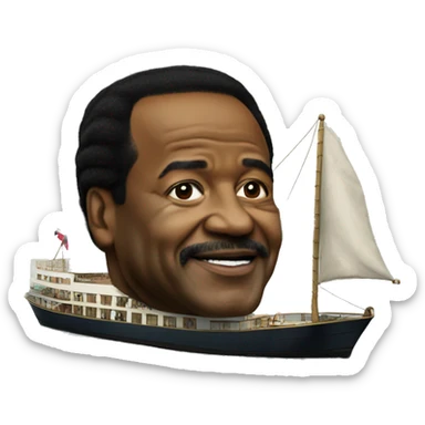 Paul biya dans un bateau  sticker