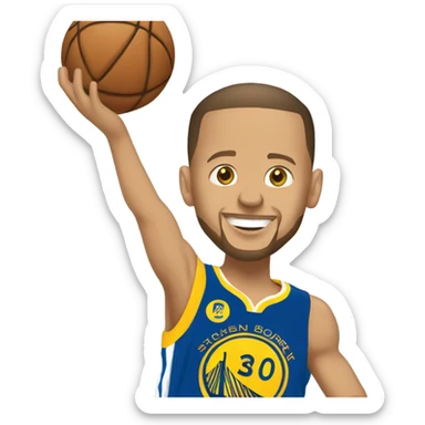 Stephen curry shooting a 3 pointer  sticker
