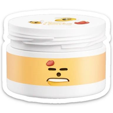 body moisturizer cream pot with label sticker