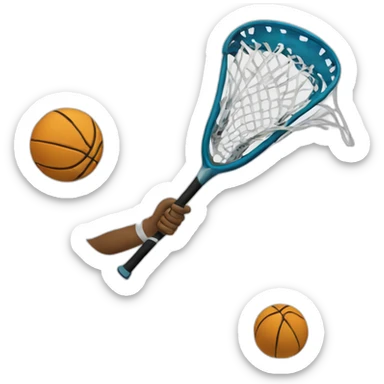 lacrosse person catching a ball with his stick sticker