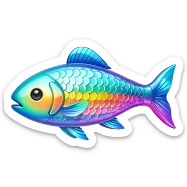 small fish fake bait fishing sticker
