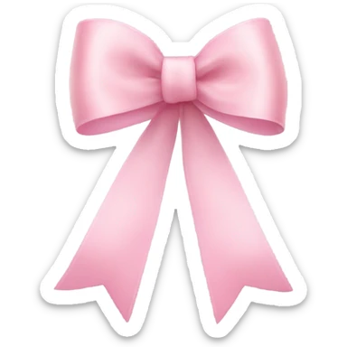 light pink ribbon bow sticker
