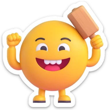 motivational emoji working hard, carrying a heavy object, grit teeth, showing effort sticker