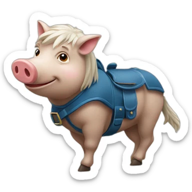 Chevaucheur de cochon sticker