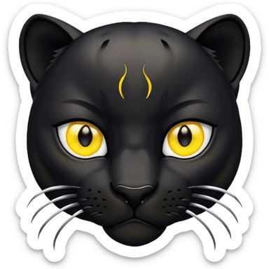 a black panther eyes sticker
