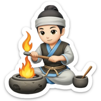 A Japanese stone forge sticker