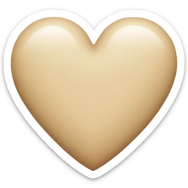 Beige heart sticker
