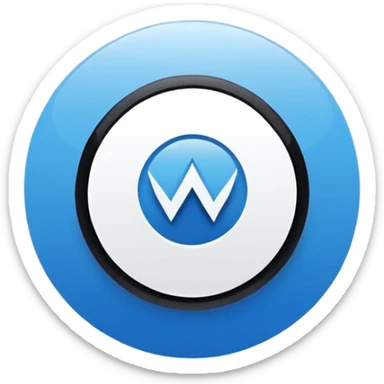 a logo of a club called wish fc blue and white and black sticker