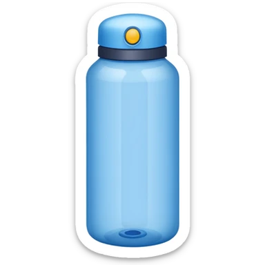 Blue water bottle sticker